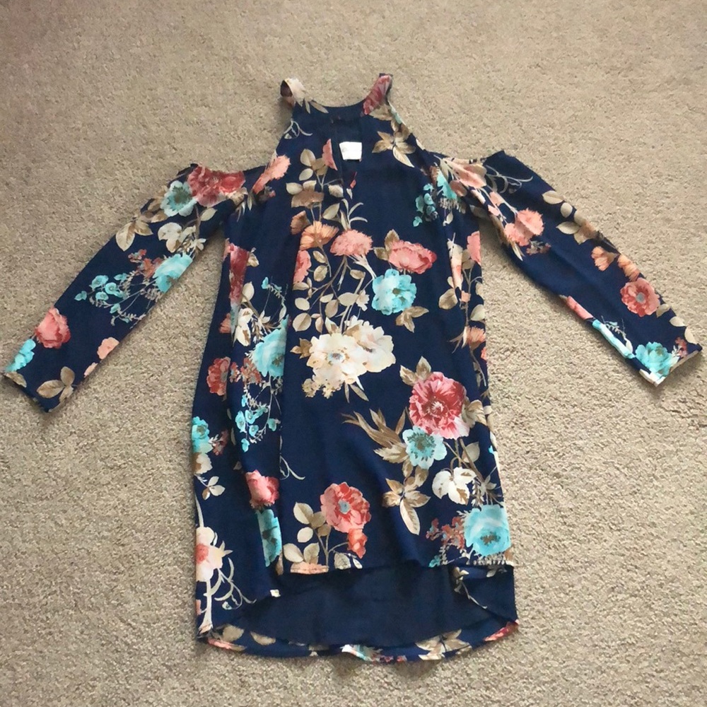 Floral Cold Shoulder dress